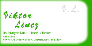 viktor lincz business card